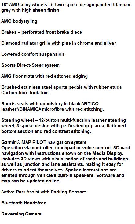 Mercedes A Class leasing specification